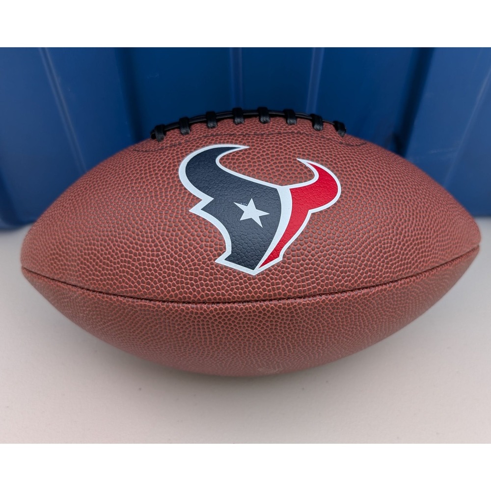 Rawlings Houston Texans NFL Football Brown Pebble Grain Logo Ball EBBS117